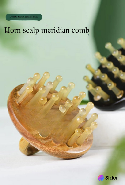 Ox horn comb meridian massage comb,Mother's Day Father's Day Birthday New Year Gift