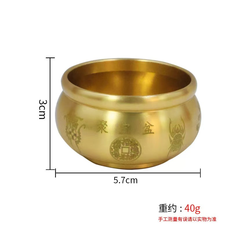 纯铜摆件,聚宝盆香炉家居饰品Solid Copper Decorative Piece, Treasure Pot Incense Burner Home Accessory