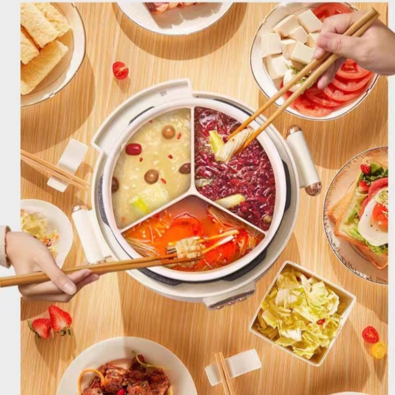 110v美国陶瓷釉内胆电压力锅无涂层一锅双胆三用电饭煲4L