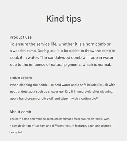 Ox horn comb meridian massage comb,Mother's Day Father's Day Birthday New Year Gift