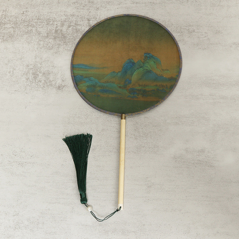 Chinese Style Ancient Fan with Hanfu Cheongsam