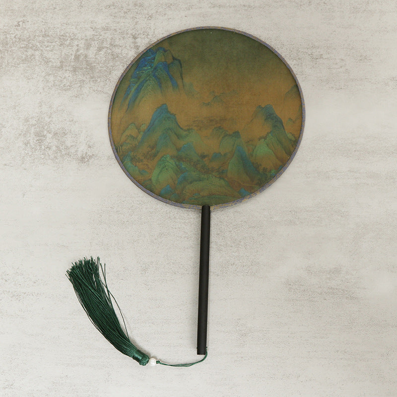 Chinese Style Ancient Fan with Hanfu Cheongsam