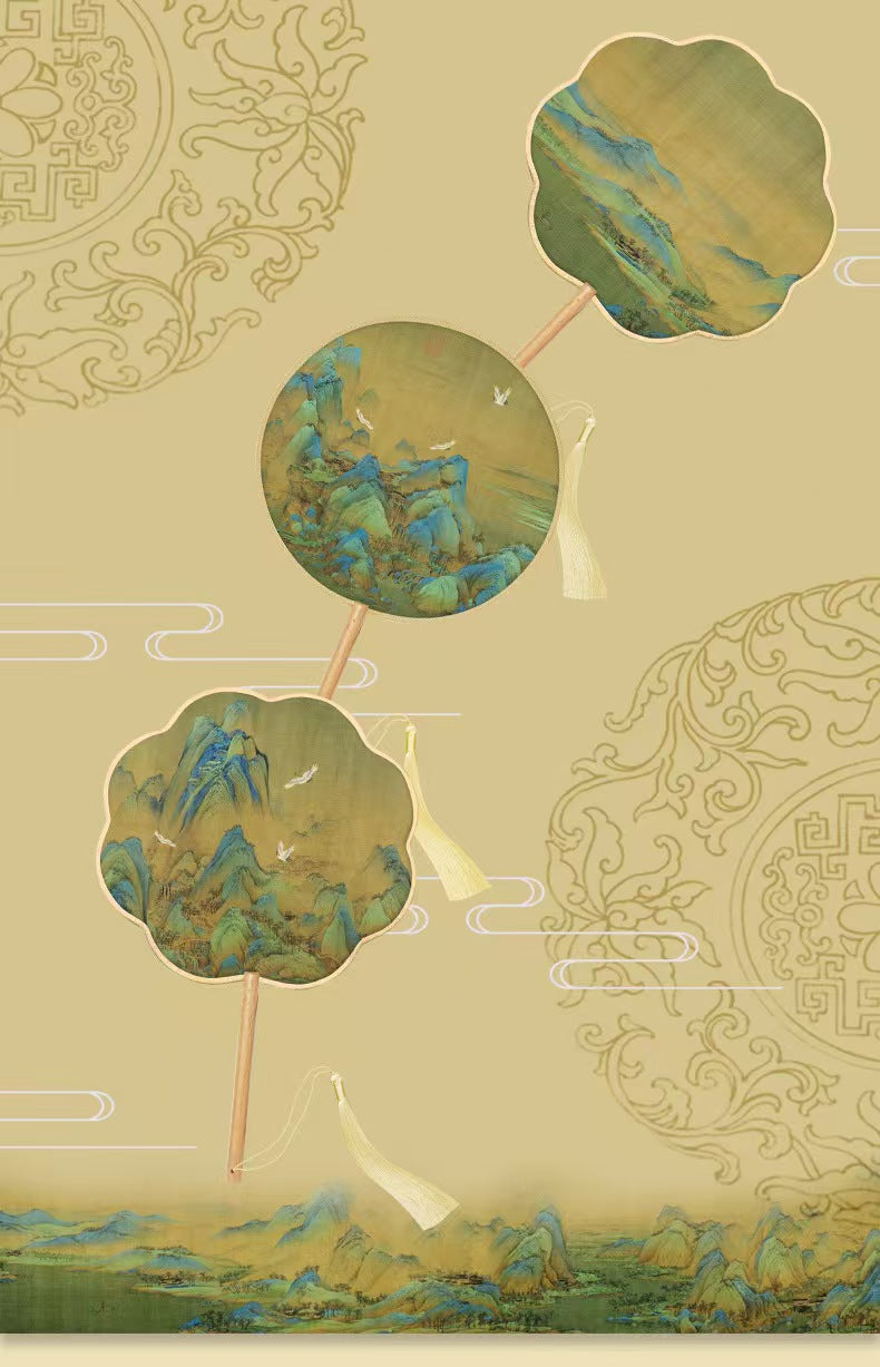 Chinese Style Ancient Fan with Hanfu Cheongsam