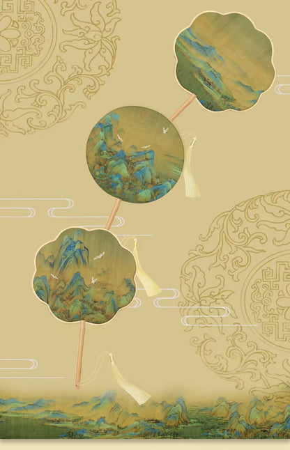 Chinese Style Ancient Fan with Hanfu Cheongsam