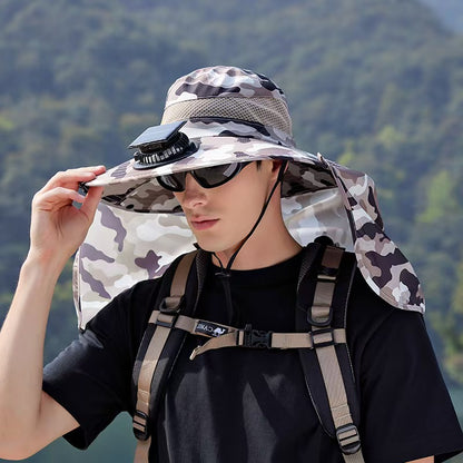 Outdoor fishing hiking Solar Fans hat