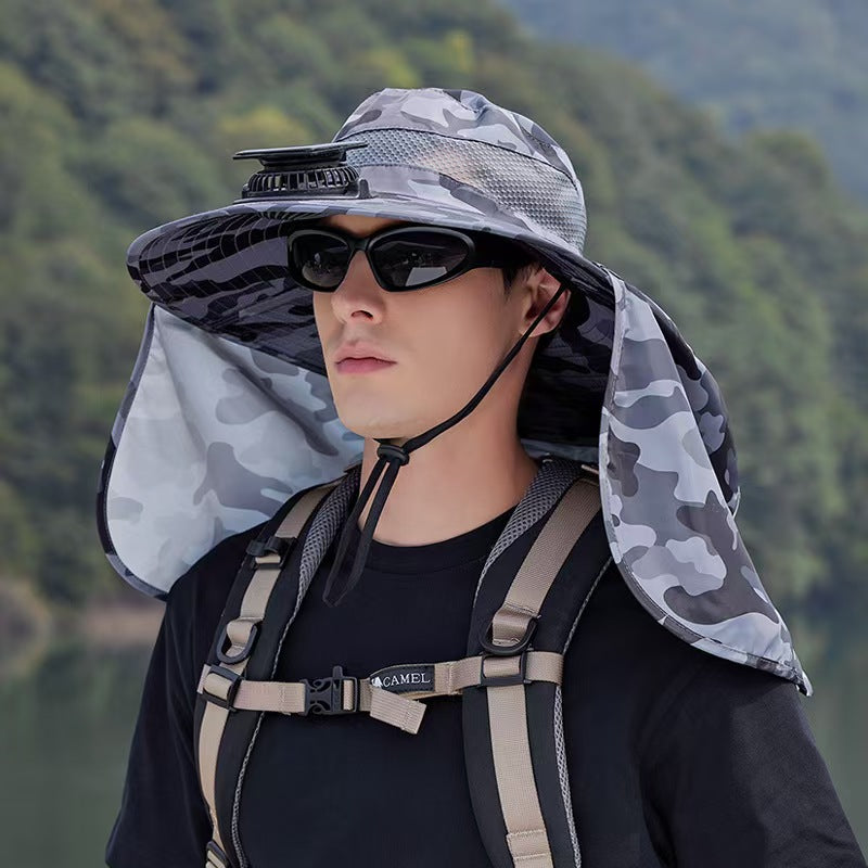 Outdoor fishing hiking Solar Fans hat