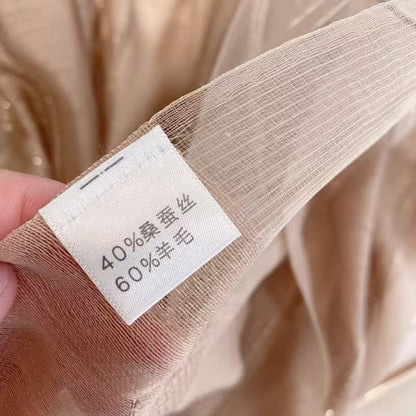 AGOCRIVI mulberry silk wool scarf fall and winter models