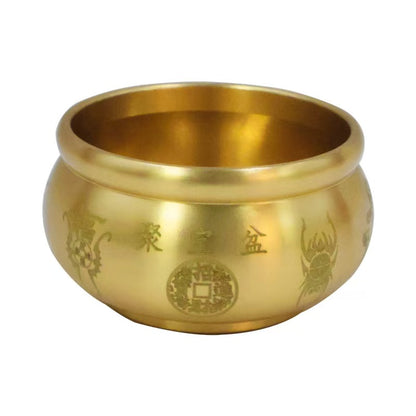 纯铜摆件，聚宝盆香炉家居饰品Solid Copper Decorative Piece, Treasure Pot Incense Burner Home Accessory