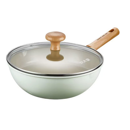 炊大皇0氟涂层钛瓷炒锅不粘锅礼物28CM(美国包邮)0 Fluorine Coated Titanium Porcelain Frying Pan Non-Stick Gifts