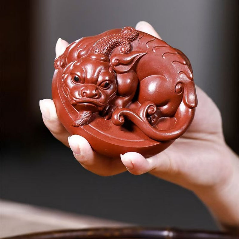 紫砂貔貅茶寵 茶具擺件Purple Clay Pixiu Tea Pet Tea Set Ornament