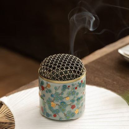 汝窑陶瓷香炉香道沉香檀香熏炉Ru Kiln Ceramic Incense Burner Incense Ritual: Agarwood and Sandalwood Incense Burner