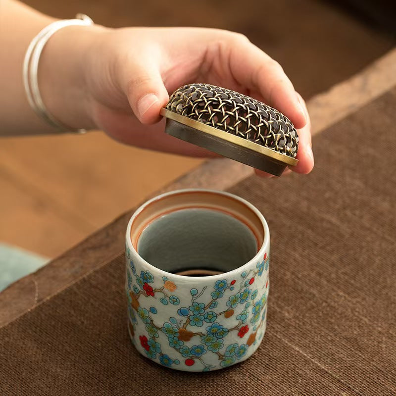 汝窑陶瓷香炉香道沉香檀香熏炉Ru Kiln Ceramic Incense Burner Incense Ritual: Agarwood and Sandalwood Incense Burner