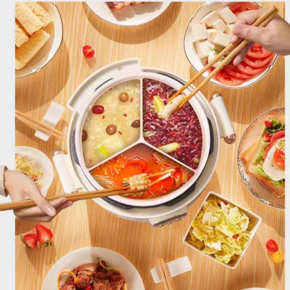 110v美国陶瓷釉内胆电压力锅无涂层一锅双胆三用电饭煲4L