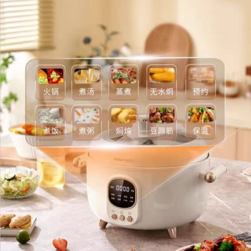 110v美国陶瓷釉内胆电压力锅无涂层一锅双胆三用电饭煲4L