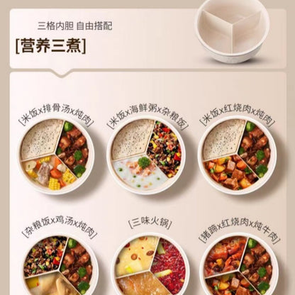 110v美国陶瓷釉内胆电压力锅无涂层一锅双胆三用电饭煲4L